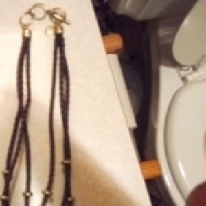 Jones  New York Leather 3 Stranded Necklace